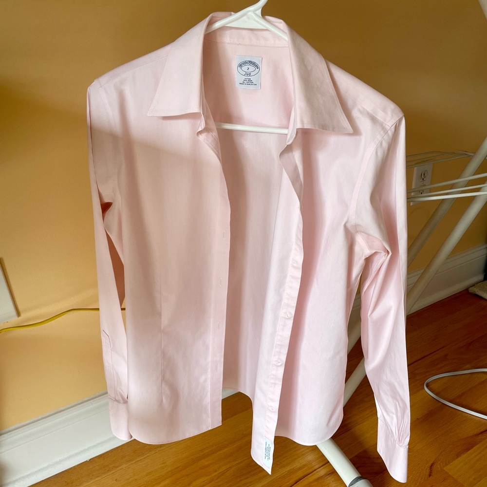 Brooks Brothers Fitted non-iron dress shirt Pink Size 2